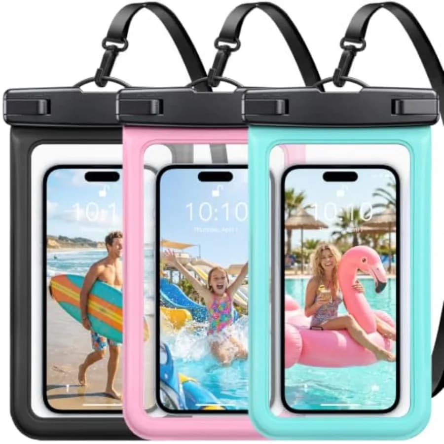 3 Pack Waterproof Phone Pouch IP68, Up to 8.3", Multicolor Waterproof Cell Phone Case for iPhone 17 16 15 Pro Max Galaxy S26 Ul