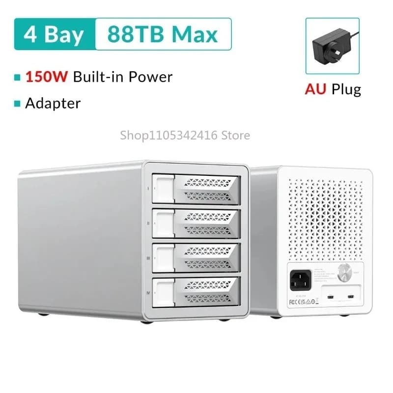 Box esterno per disco rigido da 4/5 bay 10Gbps Type-C, custodia per HDD/SSD SATA da 2.5"/3.5" per archiviazione NAS