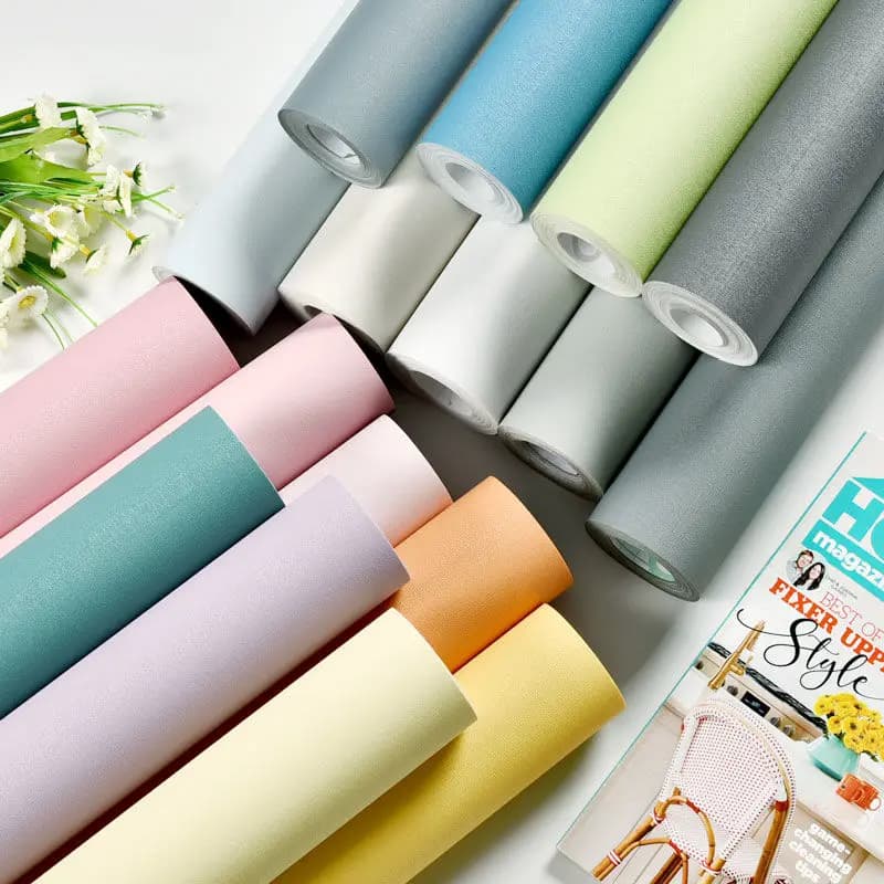 60CM PVC Waterproof DIY Self Adhesive Vinyl Wallpaper Kitchen Cabinet Desktop Contact Paper Wall Sticker Home Decor Wall in Roll