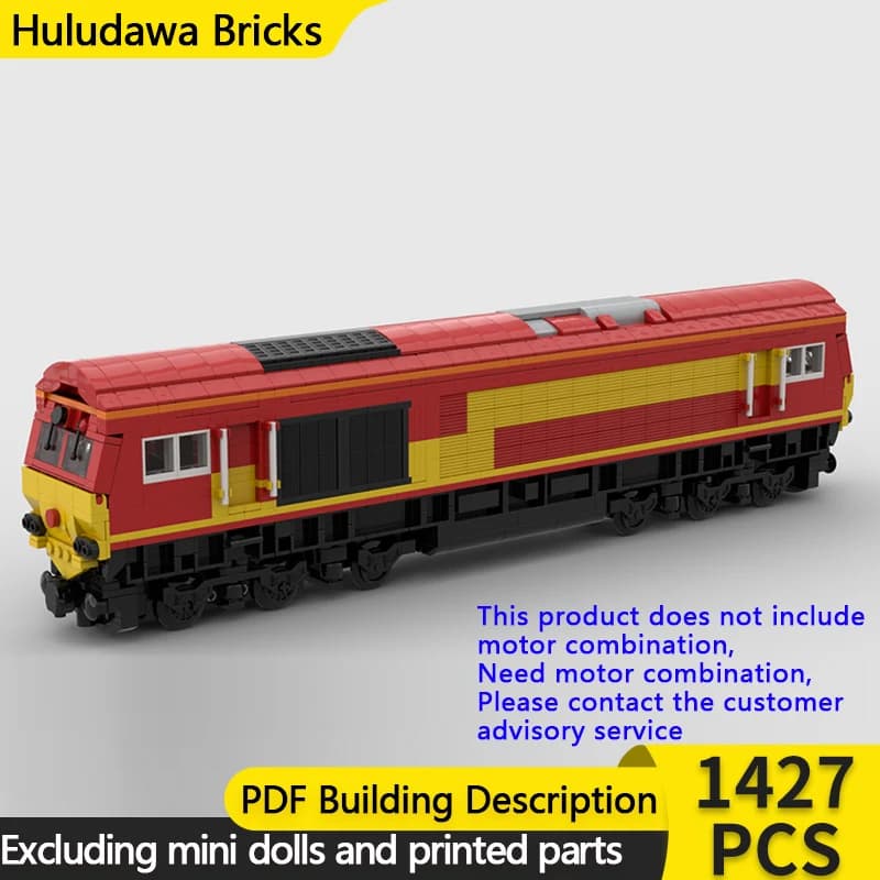 City Car Model MOC Building Bricks Railway Class 66 Diesel Locomotive Modular Technology Gift Holiday Assemble Children Toy Suit