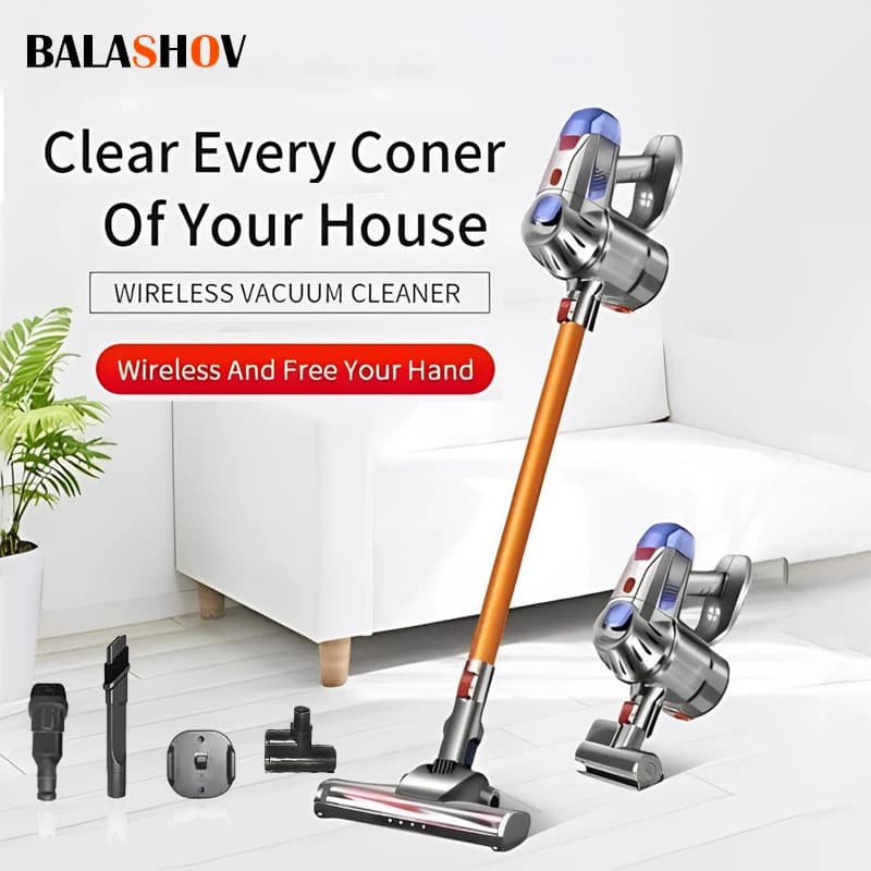 Wireless vacuum cleaner with LED light Foldable portable vacuum cleaner for cleaning carpets with lampshade for hard floor angle windows