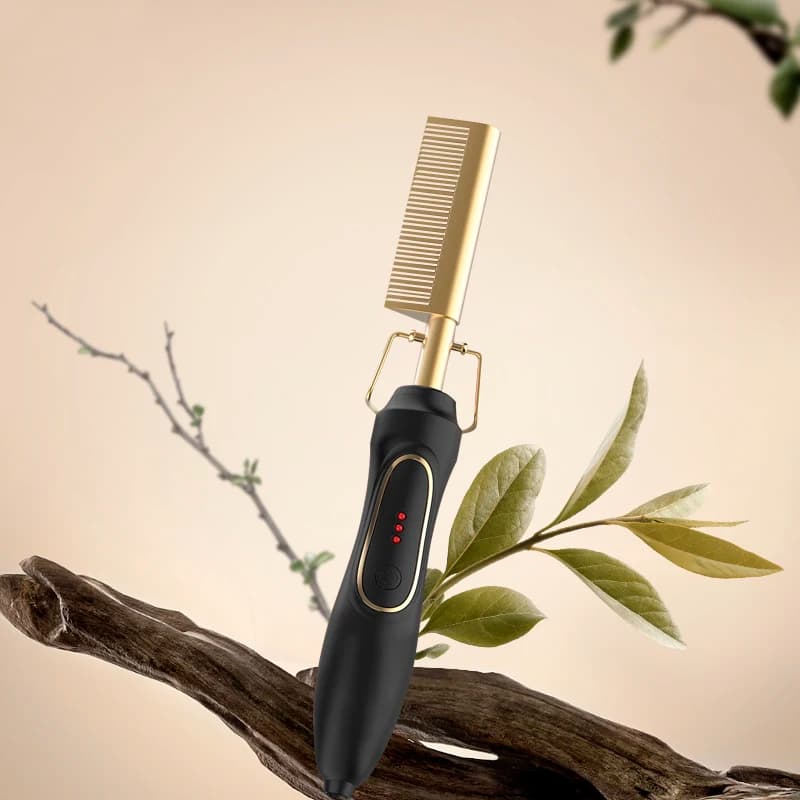 Best Seller Spazzola per capelli professionale personalizzata Etichetta privata Pettine caldo Ferro Piastra per capelli veloce Spazzola elettrica Pettine caldo elettrico