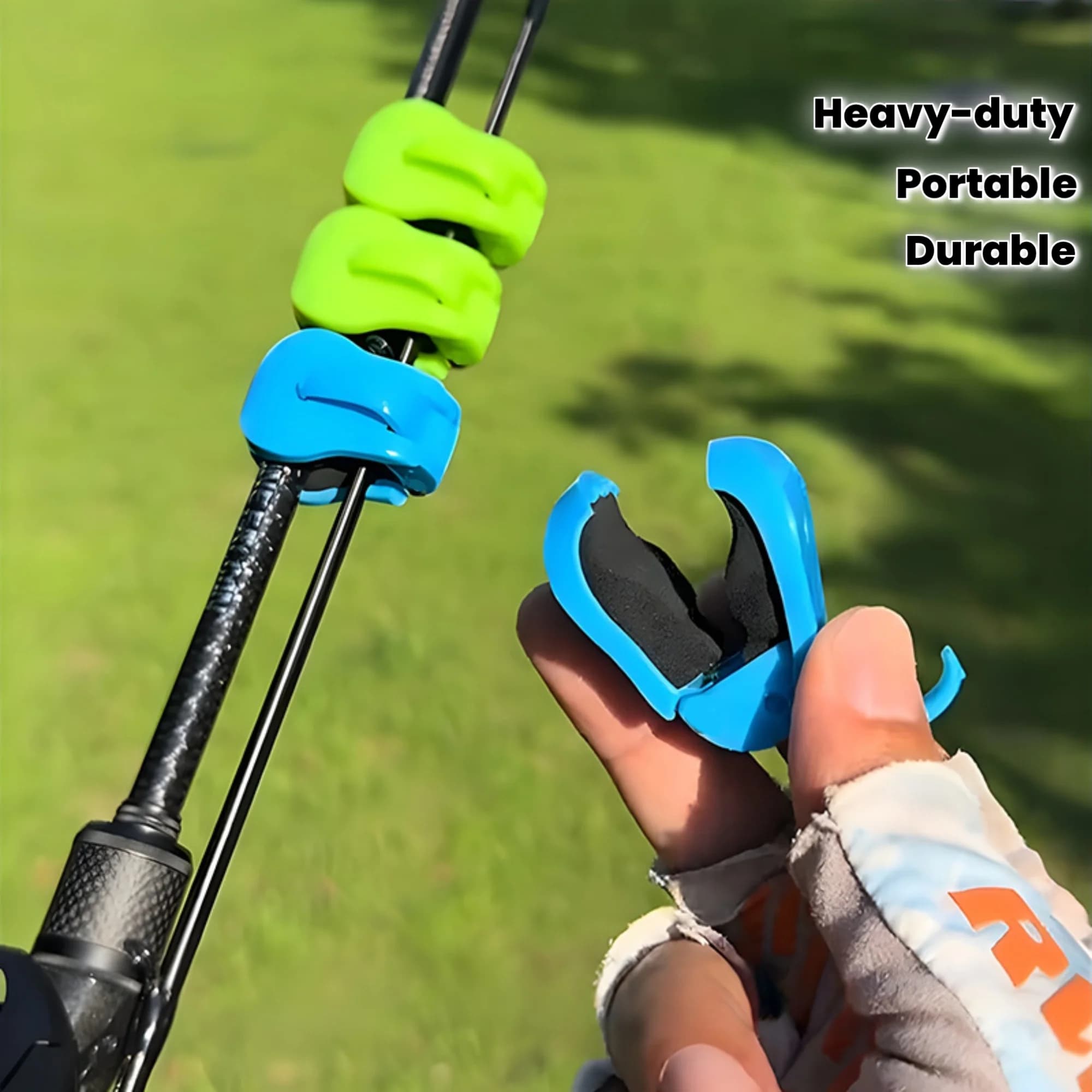 2-Piece Rod Holder | Heavy Duty Storage Unit with Stable Handle, Portable Design for Beach, Lake and Ocean Fishing
