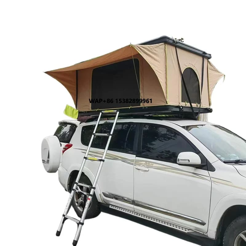 Hard Top Car Roof Tent Aluminum Alloy Ultra Thin Camping Outdoor Self Driving Four Corner Straight Support Factory Direct