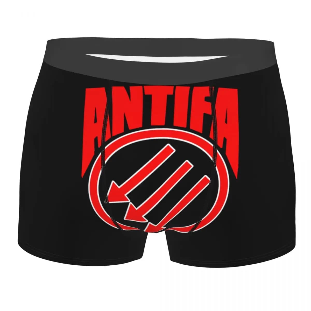 Antifaschistische Aktion Antifa Boxer Shorts da uomo con stampa 3D, biancheria intima traspirante da uomo, slip