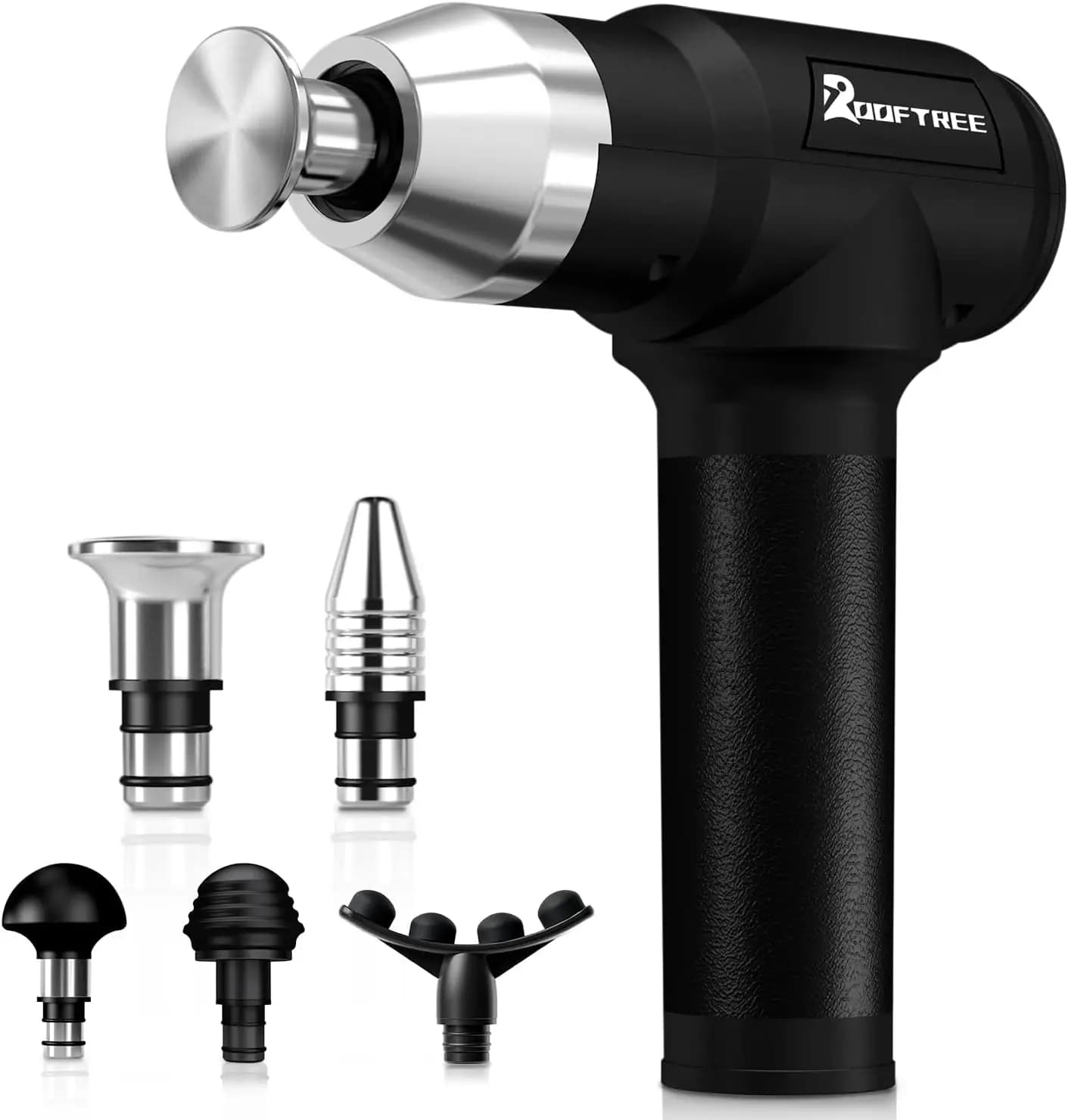 Pistola per Massaggio Profondo con Forza di Compressione di 60 libbre, Motore da 90W, Batteria da 12 Ore, 5 Testine per Alleviare il Dolore Muscolare