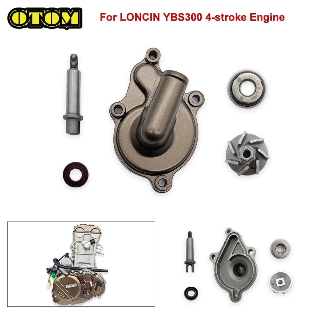 Motorcycle For LONCIN YBS300 Water Pump Shaft Gear Impeller Cover Mechanical Seal Oil Seal HENGJIAN S7 KEWS K16 K23 STN BRZ GR8
