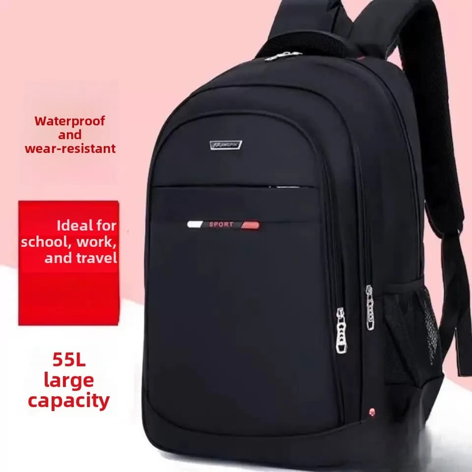 Large Capacity 50L Men's Backpack Outdoor Travel Business Computer Bag High School College Student Bookbag Dual Shoulder Strap