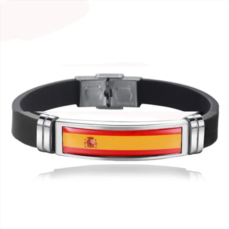 Bracelet with flag Spain France Brazil Portugal Italy Canada Venezuela Flag Bracelet with men's wrist jewelry