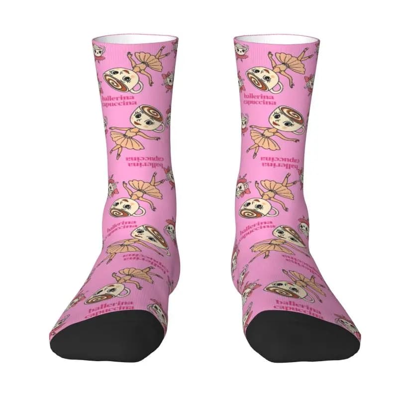 Personalized Socks Cool Italian Brainrot Woman Man Warm Socks Sports Basketball With Animals Printed in 3D