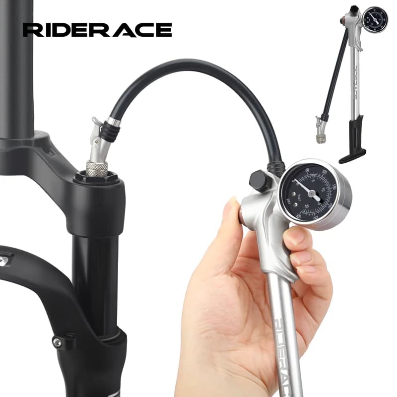 Pompa per ammortizzatore ad aria per bicicletta 300PSI ad alta pressione con manometro per ammortizzatore forcella anteriore MTB bici da strada valvola Schrader Gonfiatore