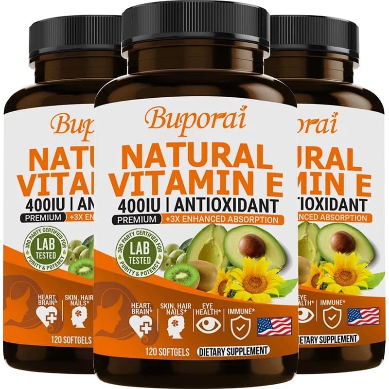 Vitamin E 400UI supplement - Supports the immune system and skin nutrition - Natural antioxidant - Gluten-free and lactose-free