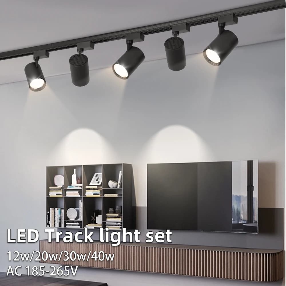 Set completo di luci a binario Led Spot 220v COB Lampada da soffitto per cucina Soggiorno Negozio di abbigliamento Faretti Negozio Vetrina Lustro Ch