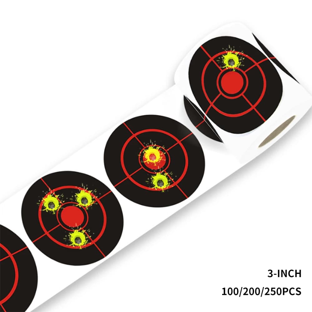 3 Inch Color Changing Yellow Splatter Shooting Target Stickers Self-Adhesive for Steel Ball Plastic Pellet Archery Patches