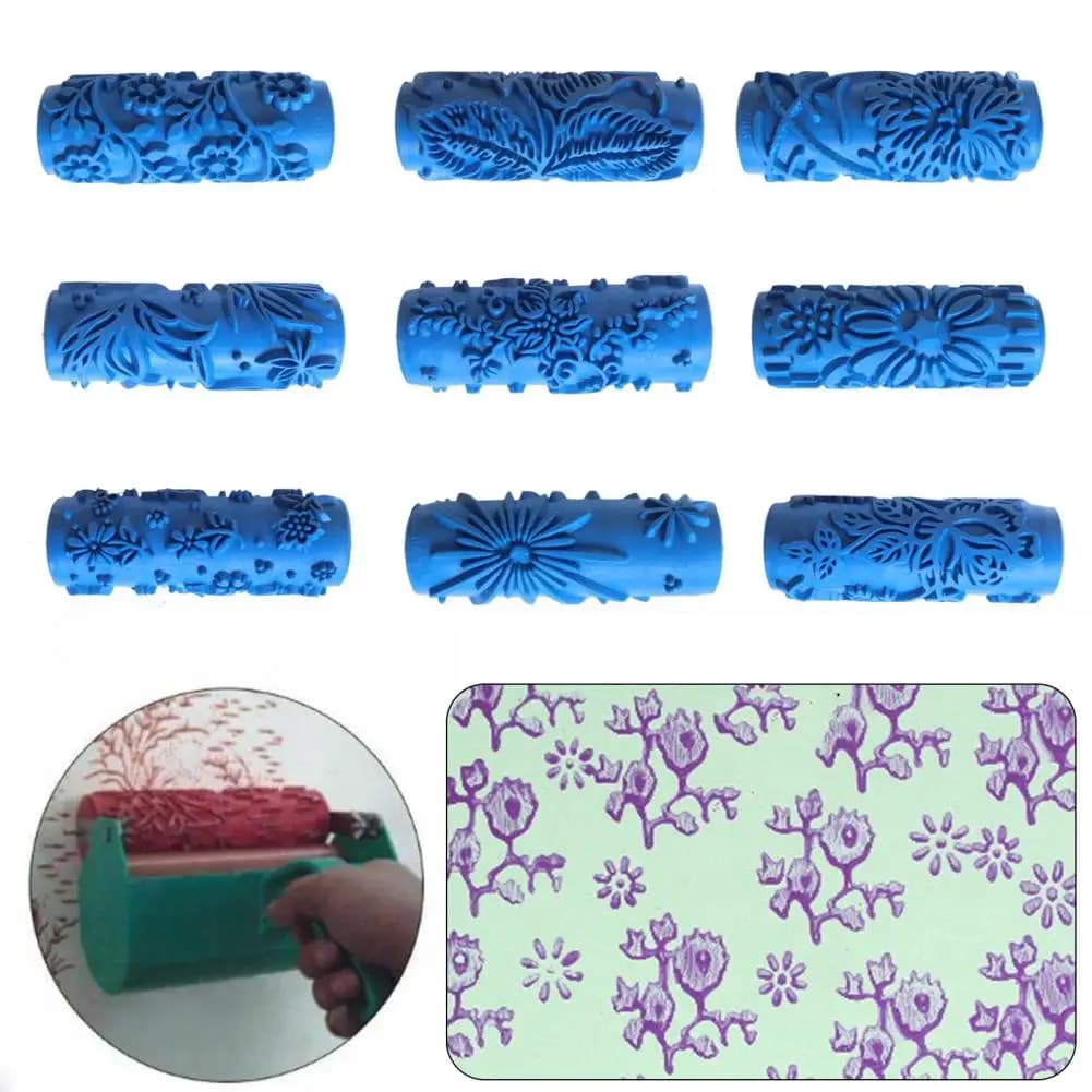 Rullo per texture in argilla polimerica per ceramica modello, utensile da taglio per lavorazione su gomma, strumento durevole per rulli per pittura artistica su piastrelle fatta a mano