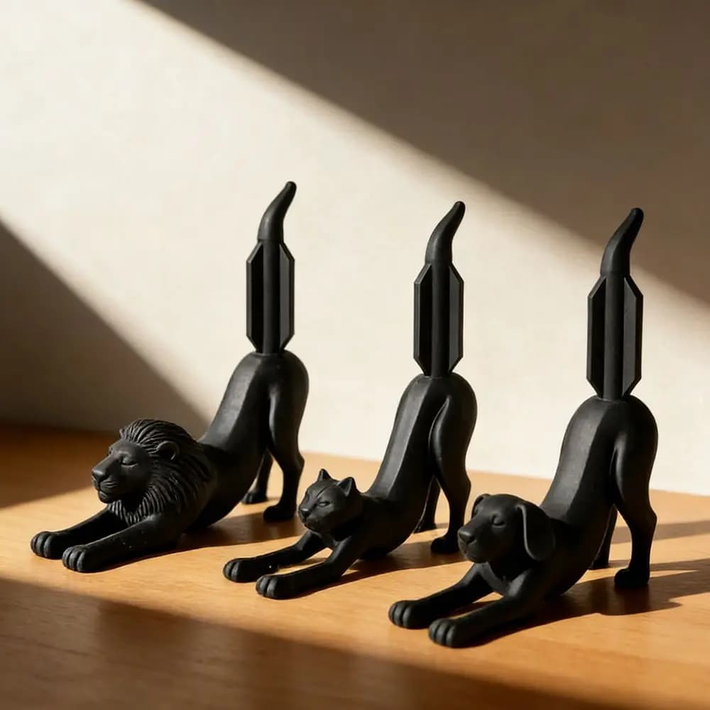Portarotolo per Carta Igienica a Forma di Leone, Gatto o Cane, Ornamento Creativo e Divertente, Stampa 3D, Porta Fazzoletti per Casa