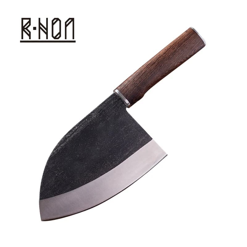 RHON Forgiatura ad alto tenore di carbonio da 6,5 pollici Schiacciamento di pesci Tagliere Testa di taglio Coltello da cucina Coltelli per affettare carne e verdure per uso domestico