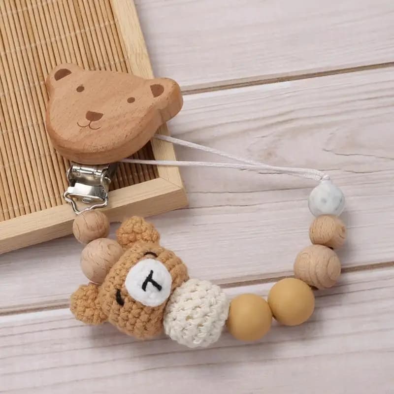 Clip per dentizione Infantile Massaggiagengive neonato Catena per ciuccio Clip per cinturino per ciuccio L8RB