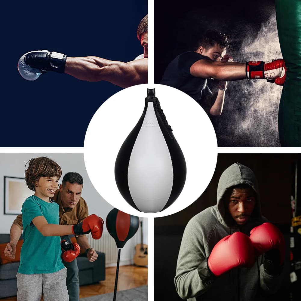 Boxing Speed Ball Hanging Boxing Ball PU Leather Hanging Punching Bag Stress Relief Boxing Striking Bag for Kids Adults