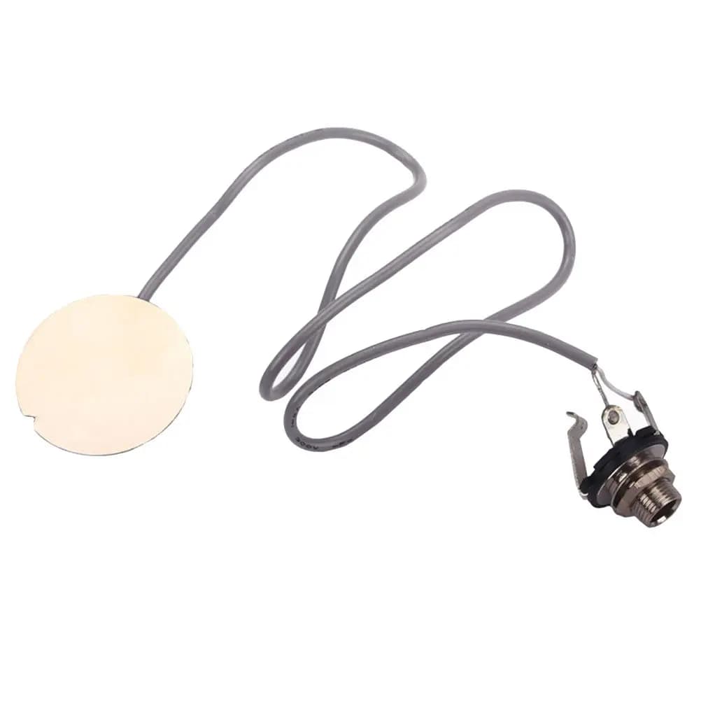 1 pz. Pickup Piezoelettrico per Chitarra Acustica, Violino, Mandolino, Banjo, Ukulele - Sensore Trasduttore con Nastro Adesivo Bianco