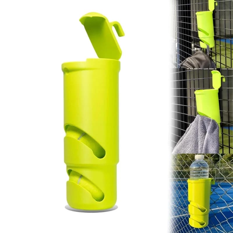 Organizzatore in Silicone per Recinzione Campo da Tennis, Porta Palline, Asciugamani e Bottiglie d'Acqua, Rastrelliera Portatile per Accessori da Tennis