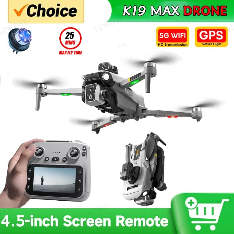 GPS Drone K19 MAX 2026 with Camera, Air Release, Automatic Return, 5G Screen, Waist Avoidance, Professional drone with FPV Camera