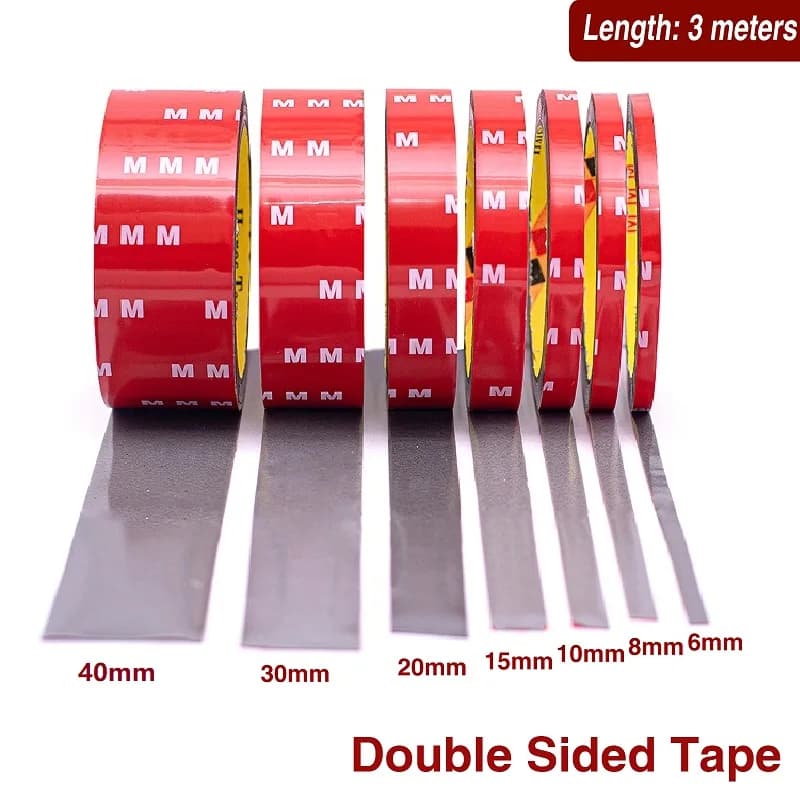Biadhesive tape 3M - Transparent - Acrylic - Strong adhesion - For home, car, wall fixing - No spaving