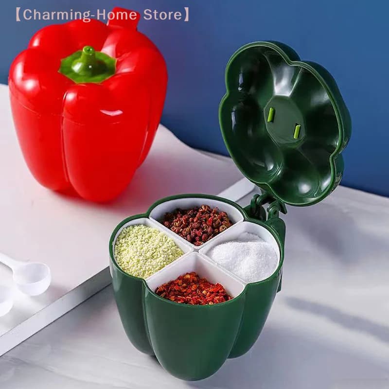 【M】1Pc Plastic Creative Seasoning Jar Container Spice Rack Organizer Outdoor Camping Seasoning Bottle Kitchen Gadget Set