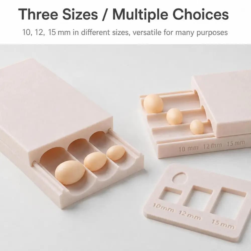 Plastic Rubbing Strip Ball Mould 3D Forming Egg Shaped Polymer Clay Mold Shaping Board Clay Ball Rapid Molding Tool
