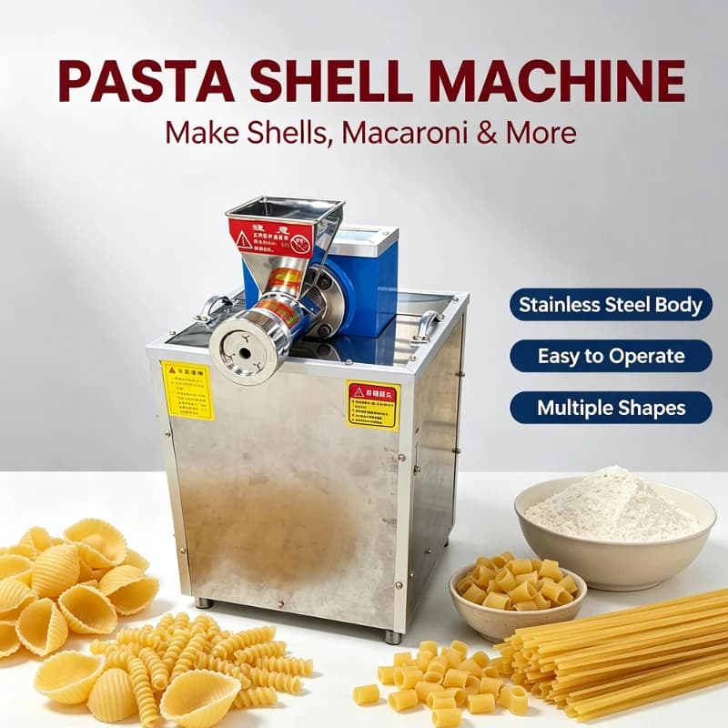Most popular commercial multifunction pasta machine pasta making conch noodle machine macaroni noodle machine 3000W