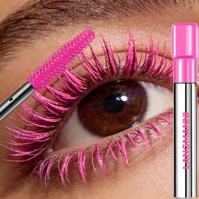 Mascara in 8 Colors: Pink, Blue, White, Green, Black - Volumizing, Waterproof, Natural, Long Life - Korean Cosmetics for Make Eyes