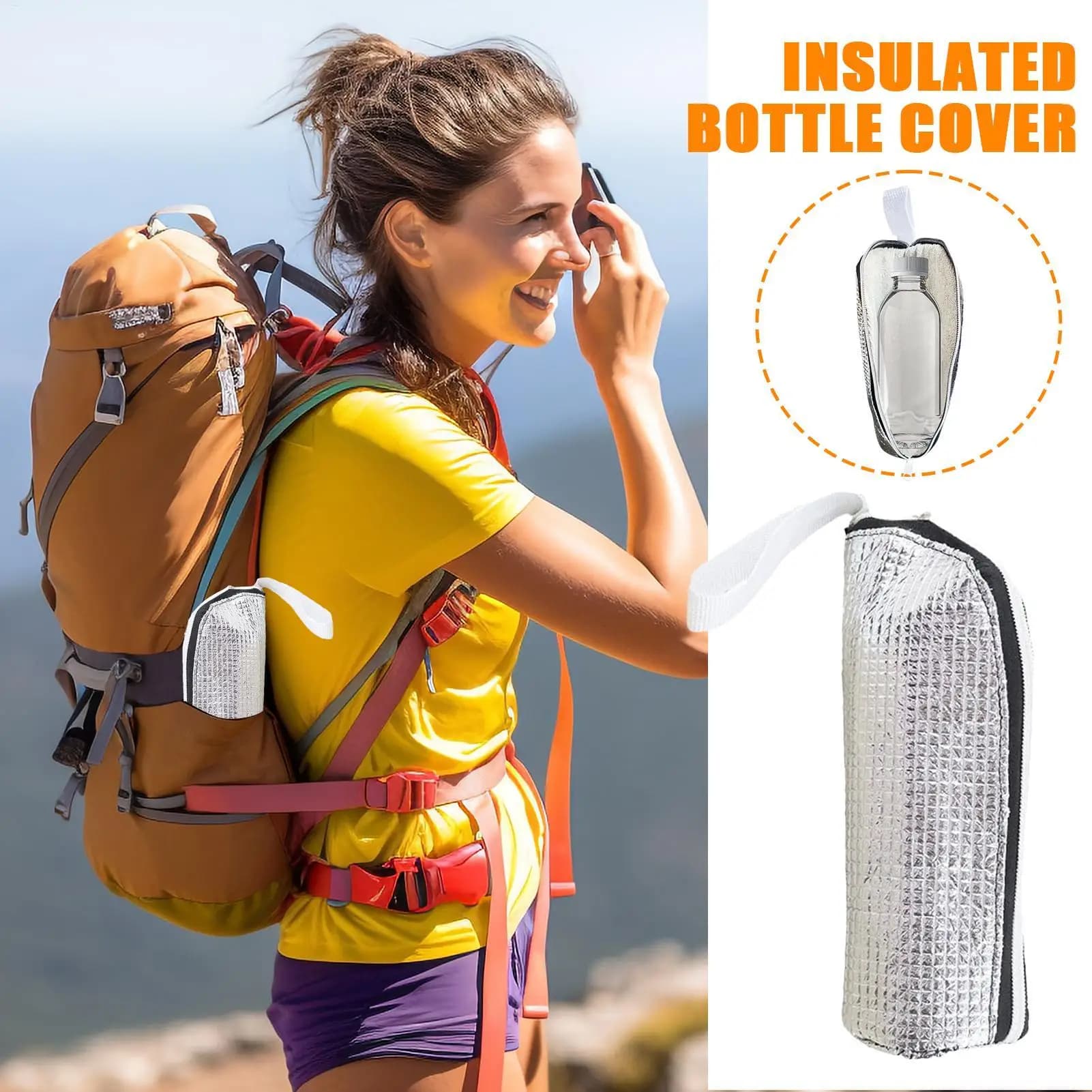 Borsa per biberon isolata con stampo in alluminio, portaoggetti portatile per l'alimentazione, passeggino, tazze, borsa per pannolini, accessori per il fitness