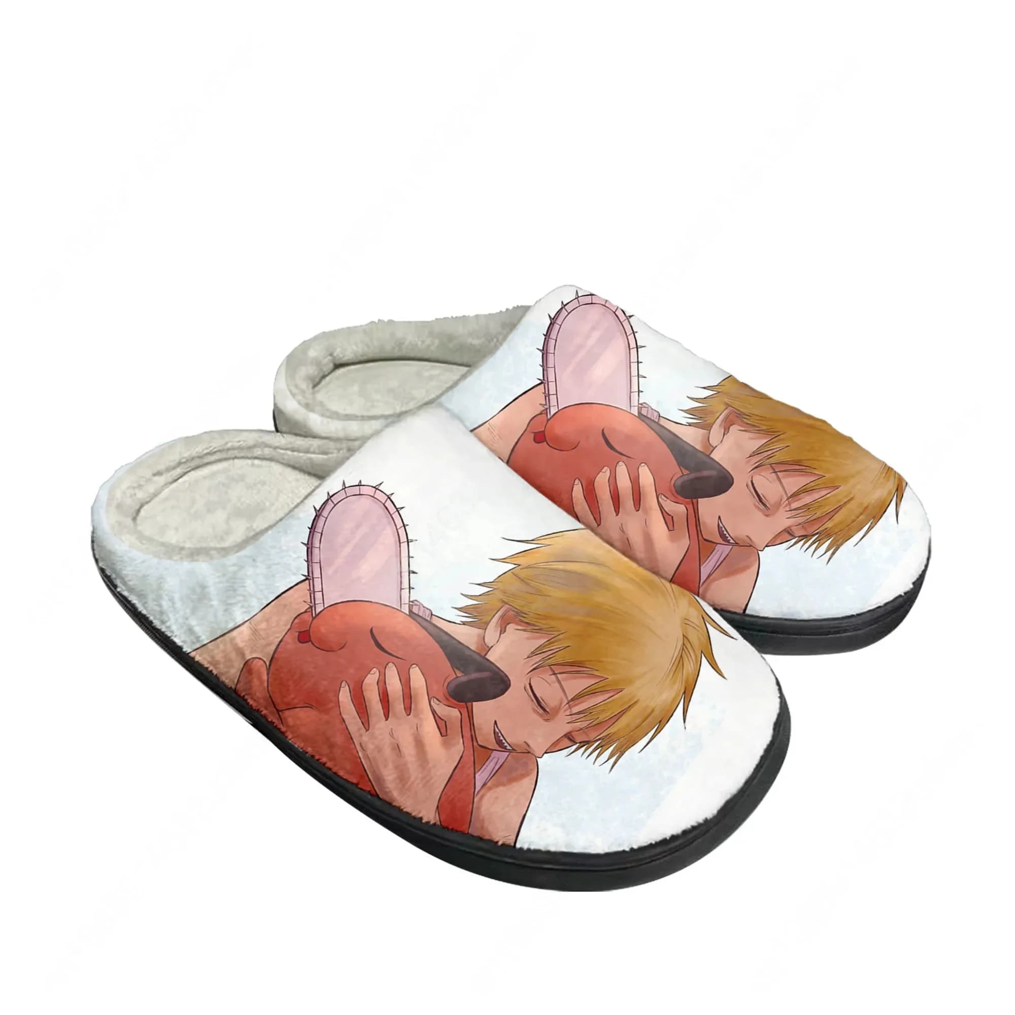 Pantofole in cotone C-Chainsaw Man per uomo e donna, in peluche, casual, calde, da casa, termiche, personalizzabili