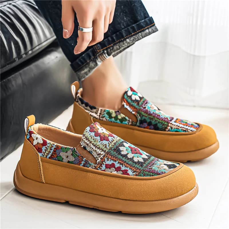 Nuove Scarpe Estive da Uomo in Stile Etnico, in Lino e Tela, Traspiranti e Casual, Modello 2026 One Step Stepping