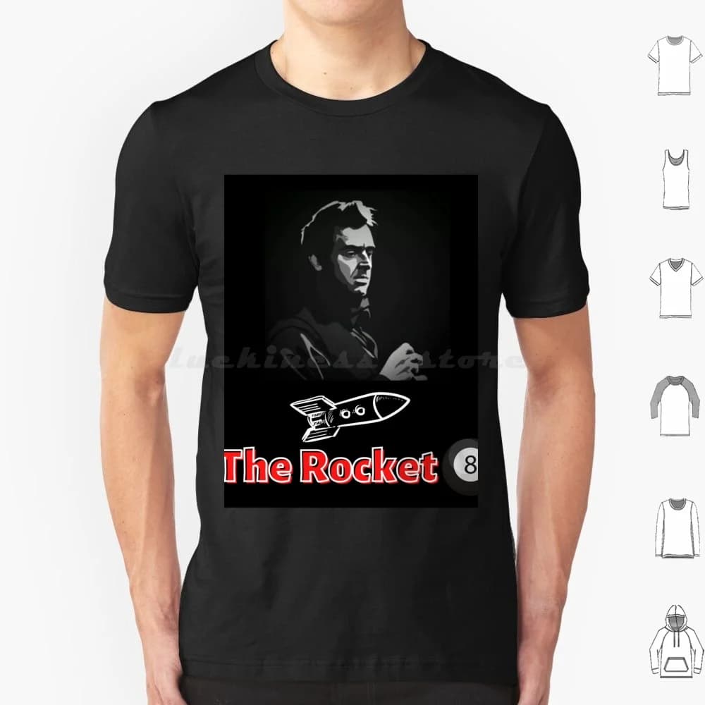 Maglietta The Rocket Ronnie O'Sullivan per snooker in cotone da uomo e donna, stampa fai da te, The Rocket Ronnie O'Sullivan, stecca da snooker, Ronnie