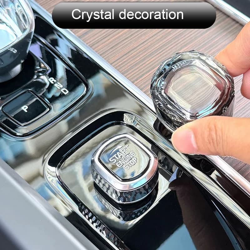 Copertura del pulsante di avviamento a un tasto in cristallo per Volvo XC60/S90/XC90/S60/V60/V90, copertura del pulsante di avviamento per interni auto, accessori auto