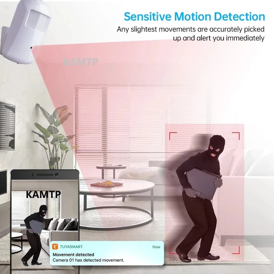 Telecamera di Sicurezza Intelligente Tuya 2MP/5MP per Interni, Mini Videocamera WiFi per Bambini con Lente Invisibile, Audio Bidirezionale, Visione Notturna, Sorveglianza Wireless