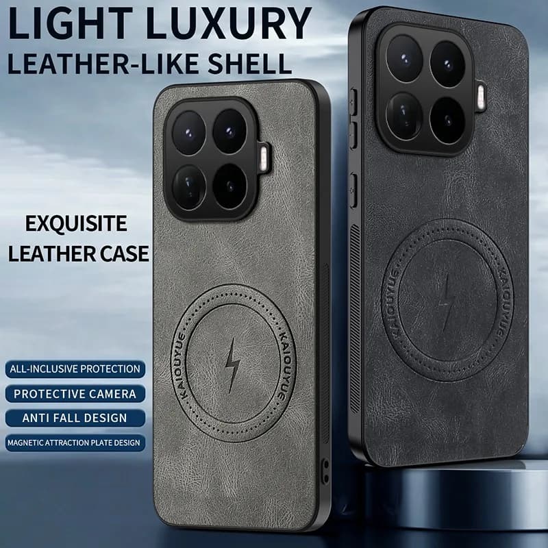 Case For Xiaomi 17T Pro 15T Pro 14T Pro Soft Leather Texture Wireless Charging Magnetic For Magsafe ShockProof Phone Cover Capa