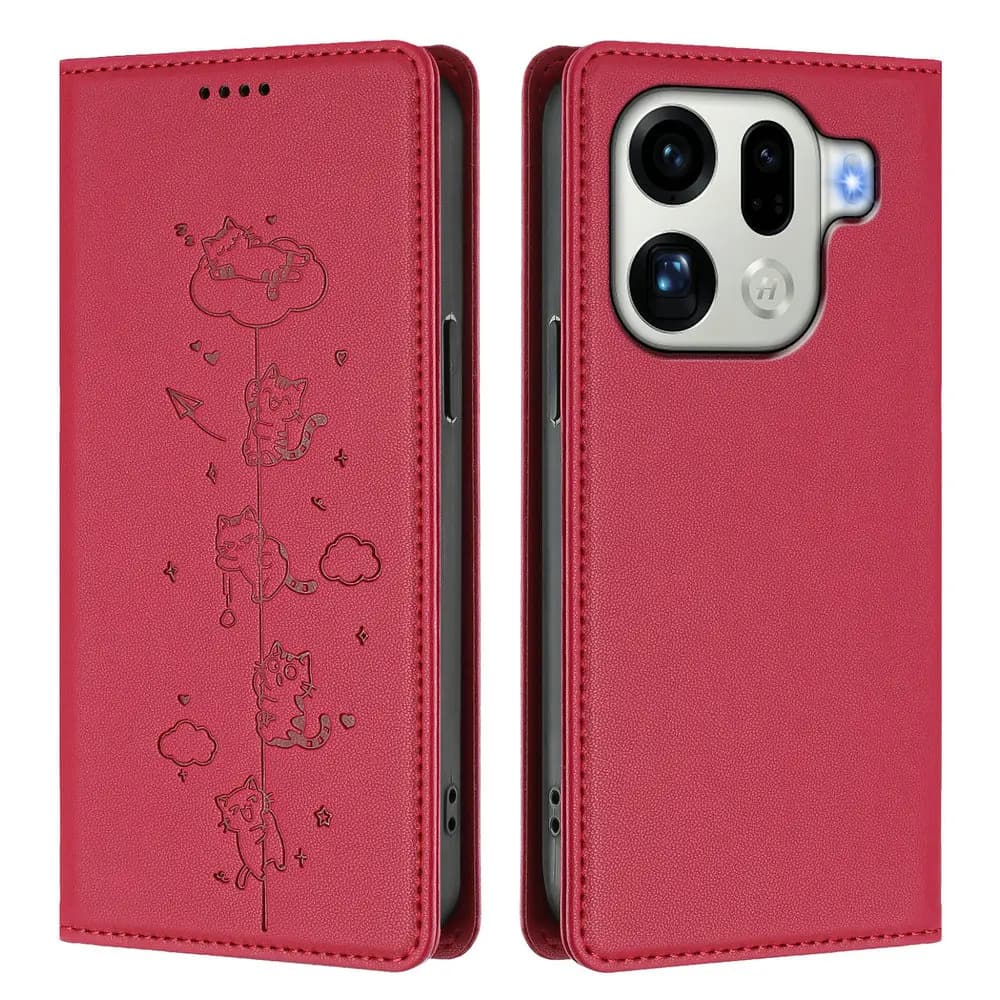 Custodia a Portafoglio Magnetica in Pelle con Blocco RFID per OPPO Find X9 Pro 5G, Funda per Oppo Find X9 Ultra, Cover per Find X9s Pro X9