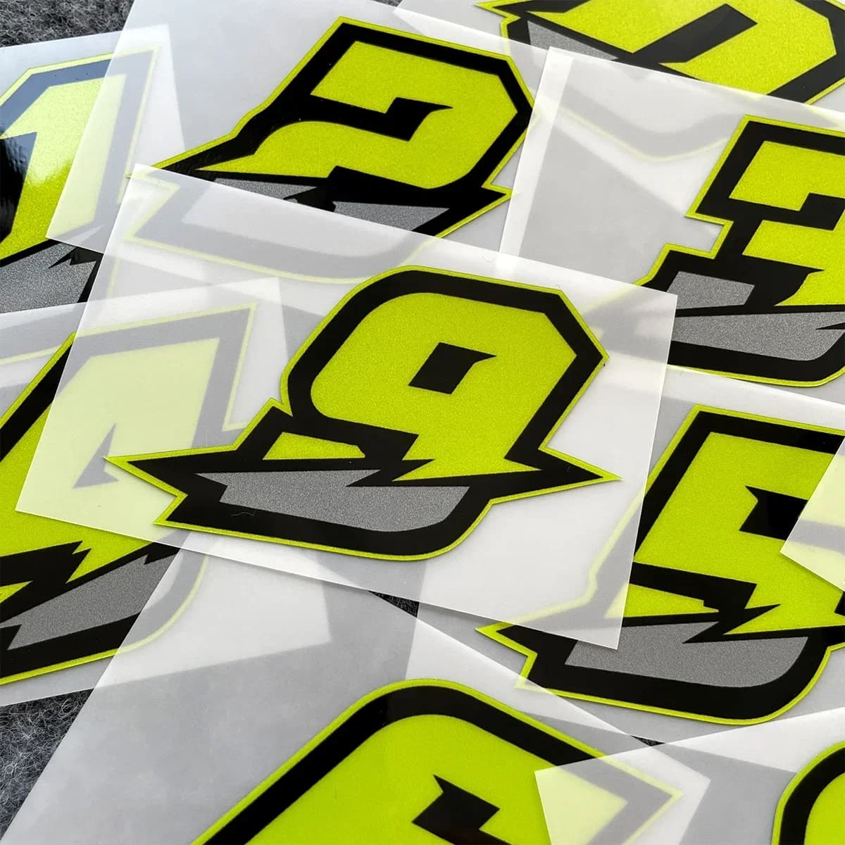 0123456789 Green Number Car Motorcycle Stickers Fuel Tank Fairing DIY Moto Helmet Body Vinyl Decals Accessories