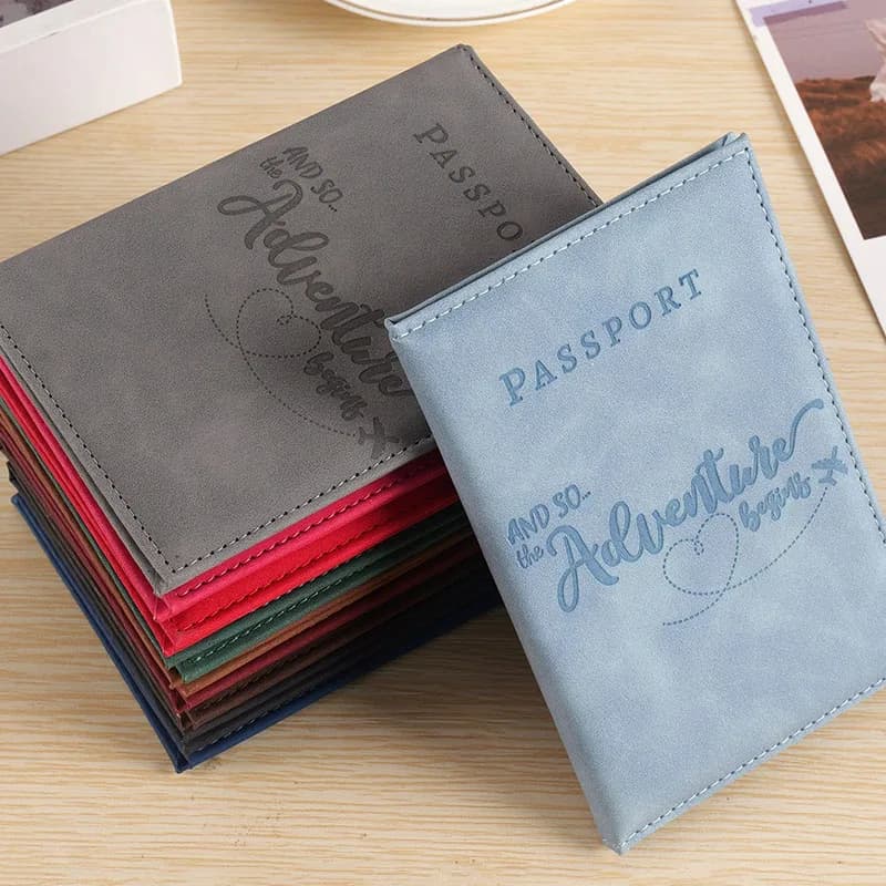 Porta Passaporto Multifunzionale, Portafoglio da Viaggio in Pelle PU, Organizzatore Documenti, Porta Carte, Porta Biglietti Sottile