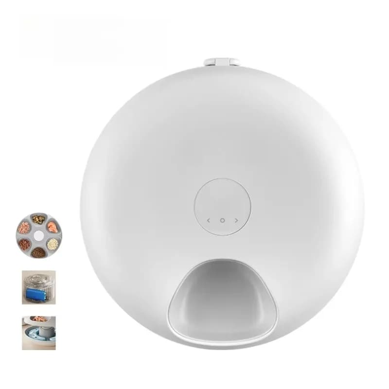 Automatic 6 Meal Timed Preservation Fresh Cat Small Animal Pet Wet Food Bowl Feeder