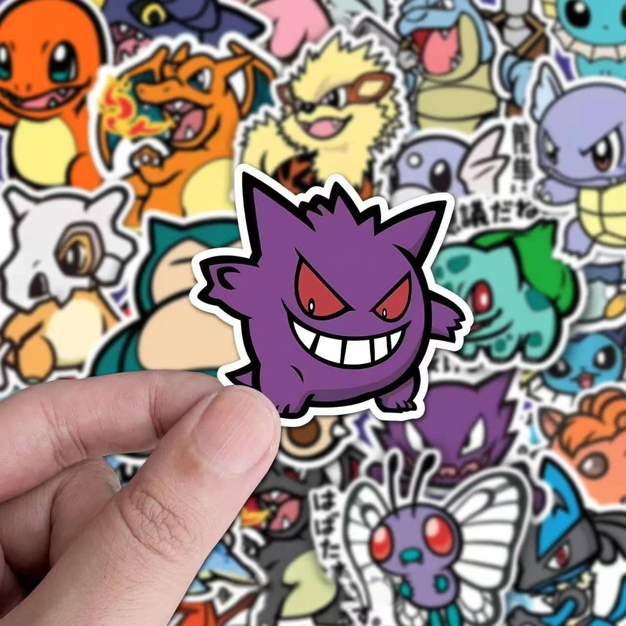 56 pezzi Pikachu Pokemon adesivi Cartoon Anime Graffiti decalcomanie laptop fai da te decorazione sigillatura regalo ricompensa per bambini giocattolo