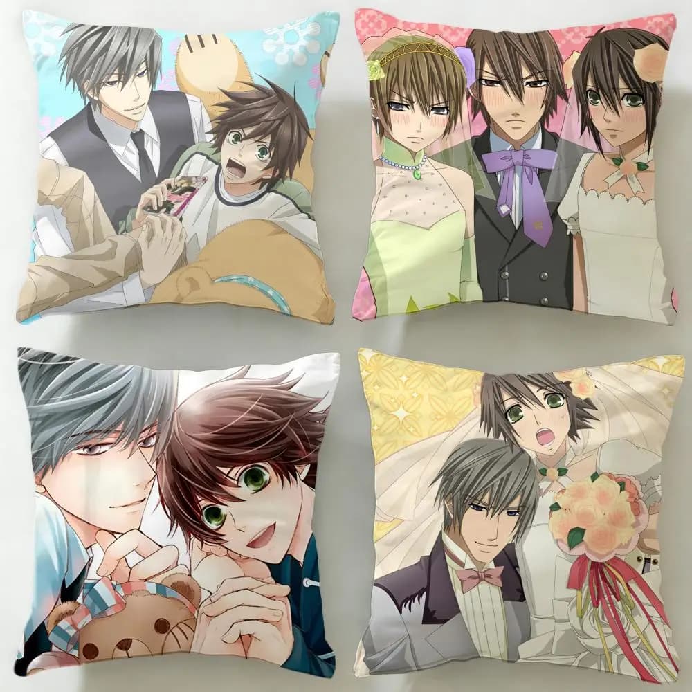 Federa per cuscino classica anime Junjou Romantica, morbida e facile da lavare, versatile per divano, letto, viaggi e ufficio