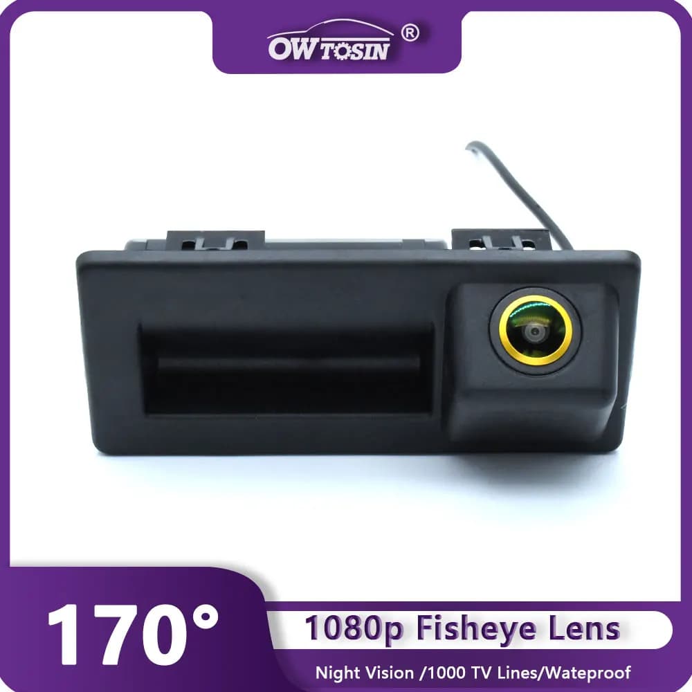 170 ° Golden Lens AHD 1080P maniglia del bagagliaio veicolo vista posteriore telecamera per auto ForVolkswagen Tiguan TIGUAN L MK2 2016 2017 Monitor Android