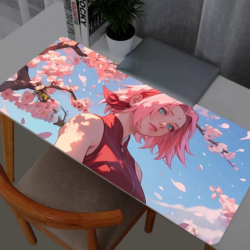 Tappetini per mouse Grande Naruto Sakura Haruno Gamer XXL Tastiera Scrivania Tappetino per mouse Tappeto in gomma Tapis Souris Gaming Notbook Mousepad