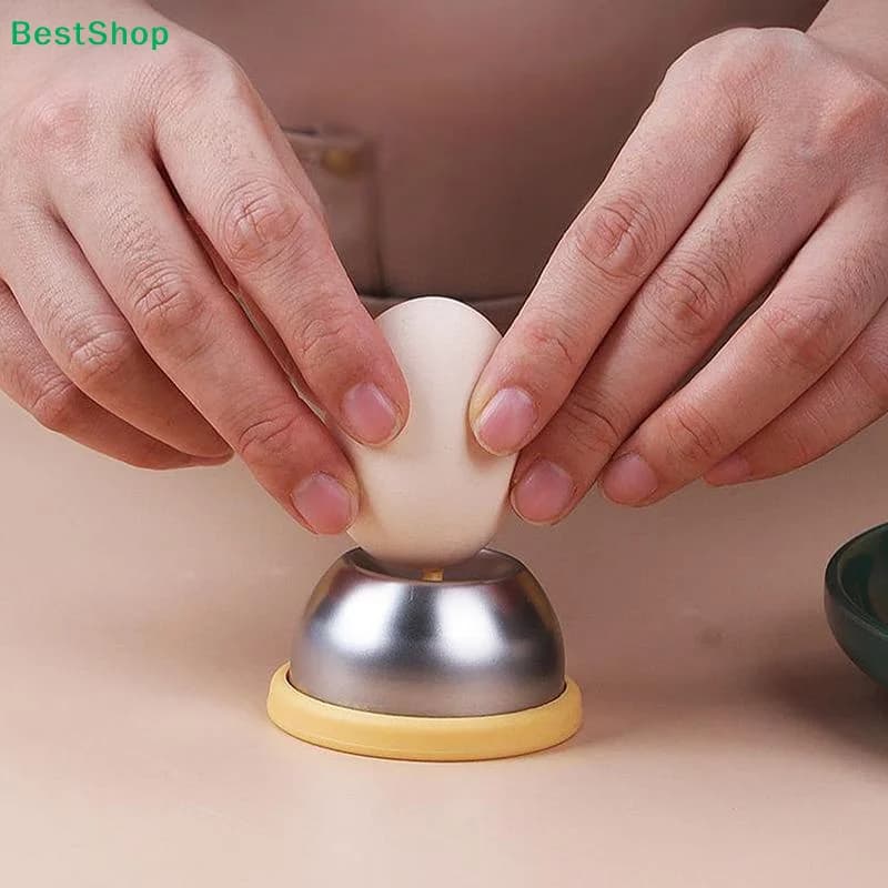 ♥ ❀ Foratore per Uova in Acciaio Inox con Base in Silicone, Perforatore per Uova Sode e Facile Sgusciatura