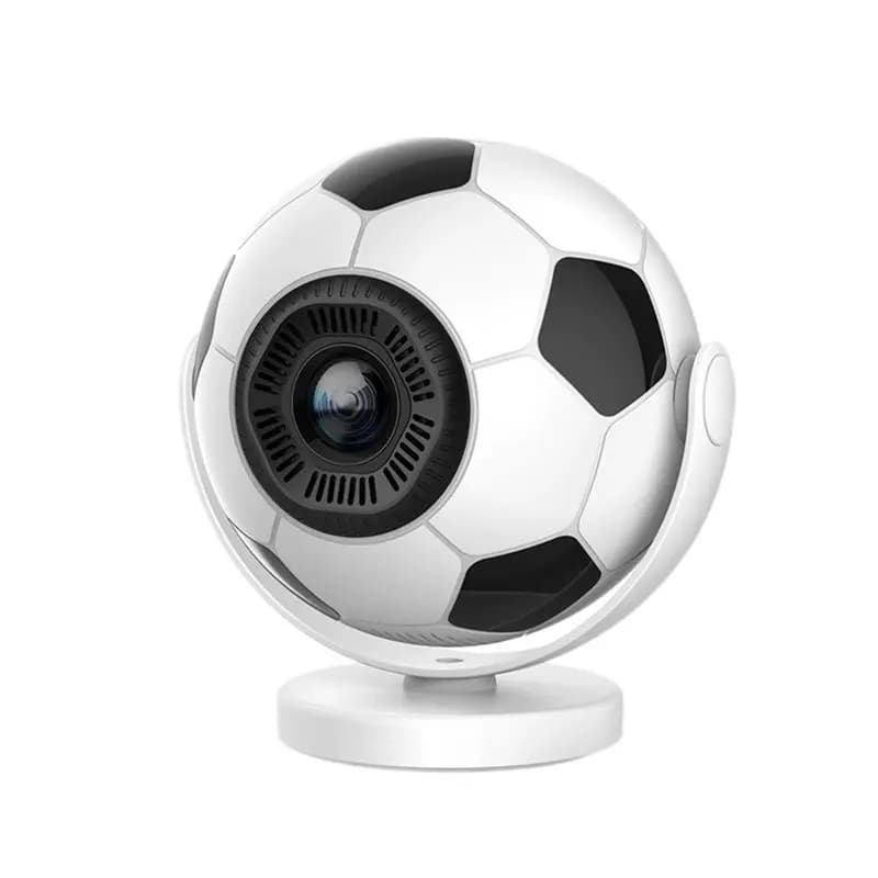 Mini Proiettore A13E-HY300F a Forma di Pallone da Calcio, Wifi6, Android 14, Allwinner H726, Bluetooth 5.4, Cinema Domestico