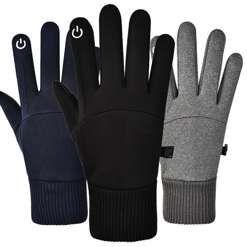 Men Women Winter Ski Gloves Warm Fleece Thermal Glove Windproof Touch Screen Gloves Fishing Sports Cycling Gloves for Motorcycle