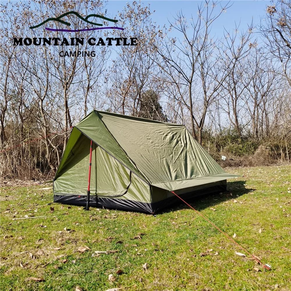 Hiking Ultra Lightweight Backpack Tent Portable Without Support Pole Camping Tent Ultra Light Cabin Spine Tent Outdoor Equipment